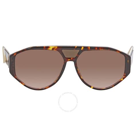 Dior Brown Pink Shaded Pilot Ladies Sunglasses 